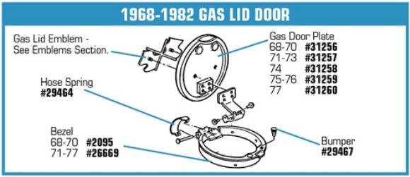 Gas Door Plate 68-70