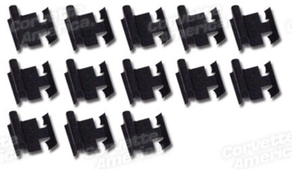 Windshield Lower Molding Clips. Convertible 13 Piece Set 63