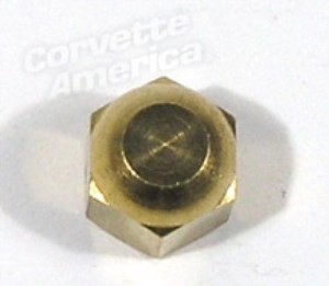 Air Conditioning Muffler Fitting Cap. Brass Hex-Original 63-72