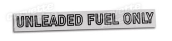 Decal. Fuel Warning Silver 78-82