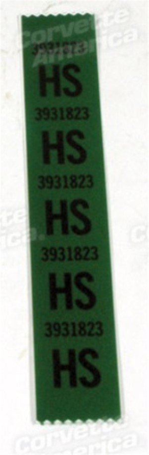 Labels. Front Coil Spring Standard Suspension Hs 68-72