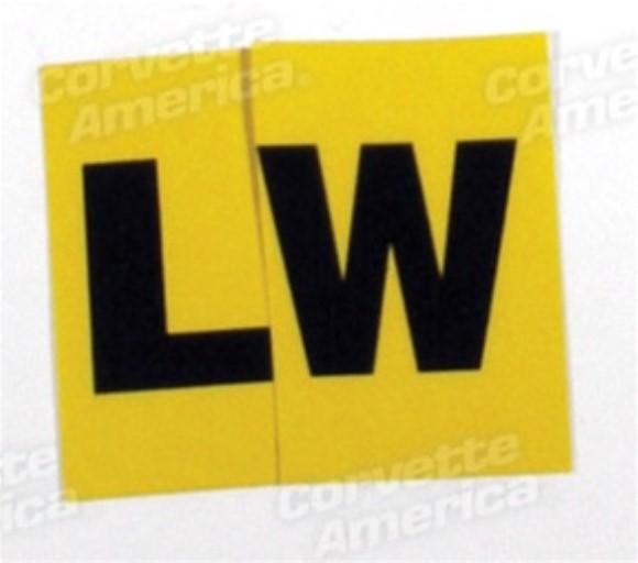 Decal. Valve Cover Engine Code-LW 69