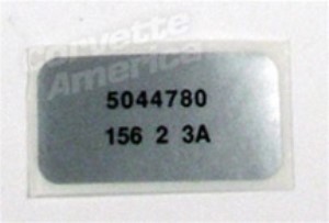 Label. Windshield Wiper Motor 71-72