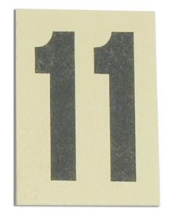 Label. Jack Board Carpet Inspect Numbers 65-67