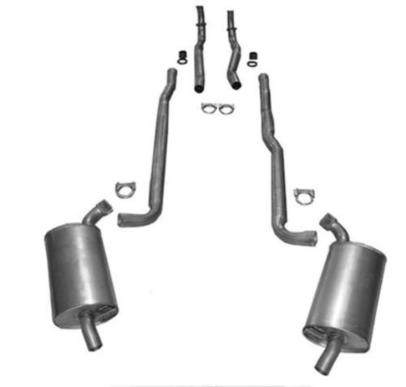 Exhaust System. 2 To 2.5 Inch 327 Manual-Separate Pipe & Muffler 66-67