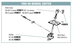Shifter. Manual 6 Speed Rebuilt 91-94