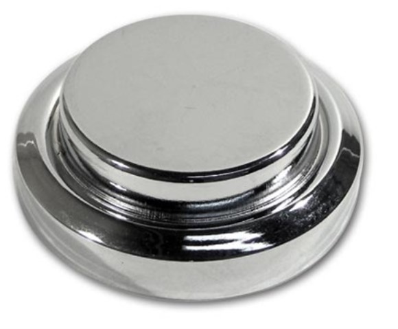 Master Cylinder Cap Cover. Chrome 84-91