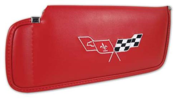 Sunvisor. Red Embroidered with Logo 77-81
