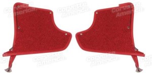 Kick Panels With Carpet. Red 63-64