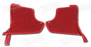 Kick Panels With Carpet. Red 65-67