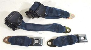 Navy Lap & Shoulder Seat Belts - Single Retractor 78-82