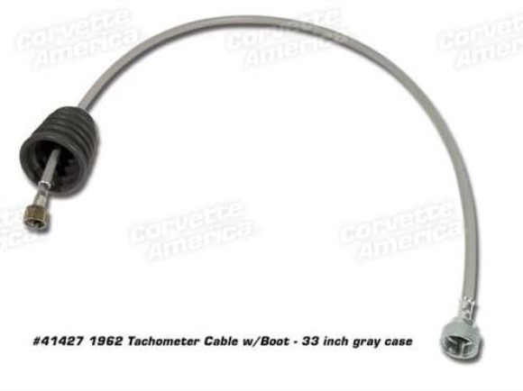Tachometer Cable. W/Boot 33 Inch Gray Case 62