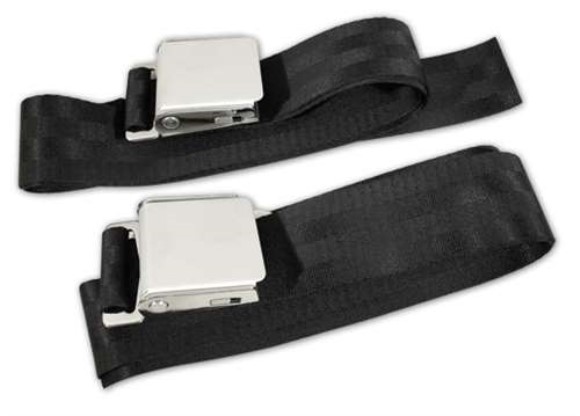 Seat Belts. Hambone Style - Black 56-62