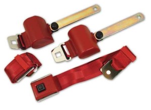 Seat Belts. OE Retractable Lap - Red 66-67