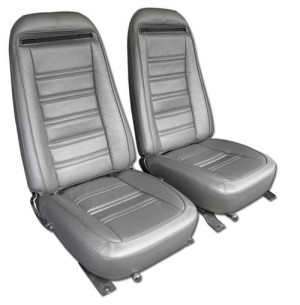 Leather Seat Covers. Silver 100%-Leather 75
