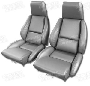 Mounted Leather Like Seat Covers. Gray Standard 84-87