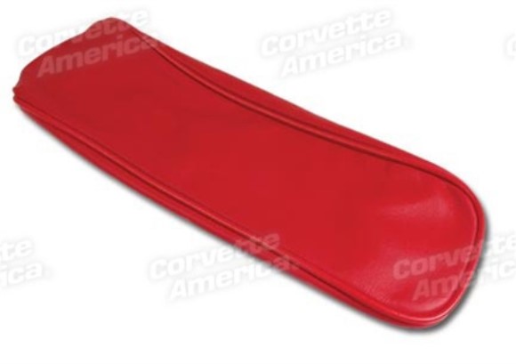 Center Armrest Cover. Red Leather 65-66