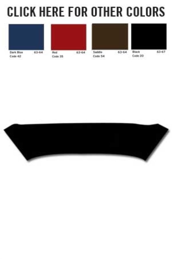 Rear Upper Deck Vinyl. Black Coupe 63-64