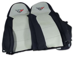 Seat Covers. Neoprene Black/Gray 97-04