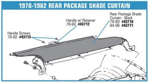 Rear Package Shade Curtain 84-96