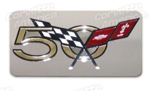 Exhaust Plate. 50th Emblem Stainless Steel 03