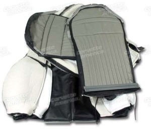 Custom 100% Leather Seat Covers. Sport - Black & Gray 97-04