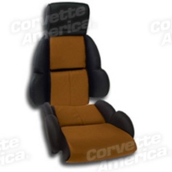 Custom 100% Leather Seat Covers Standard - Black & Saddle 89-92