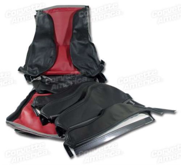 Custom 100% Leather Seat Covers Sport - Black & Red 86-88