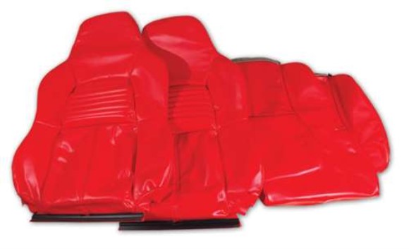 Leather Like Seat Covers. Red Standard 94-96