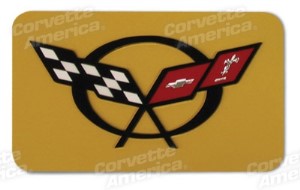 Exhaust Plate - Mill Yellow With C5 Logo 00-04