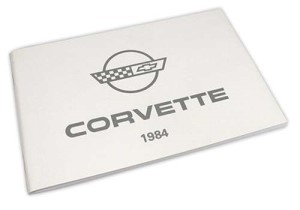 Owners Manual. Corvette 84
