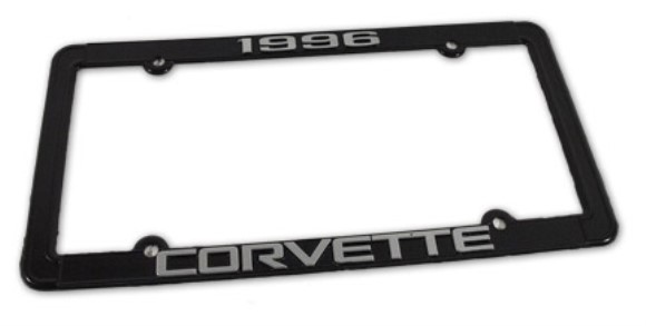 License Plate Frame. Corvette Black 96