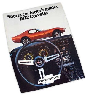 Sales Brochure. Corvette 72