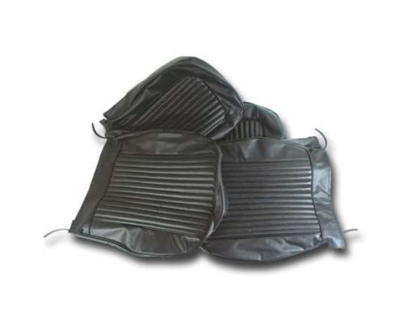 Driver Leather Seat Covers. Black 64