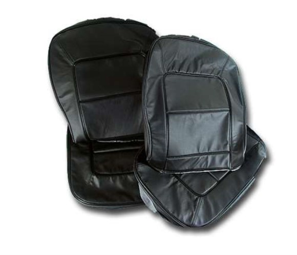 Driver Leather Seat Covers. Black 65