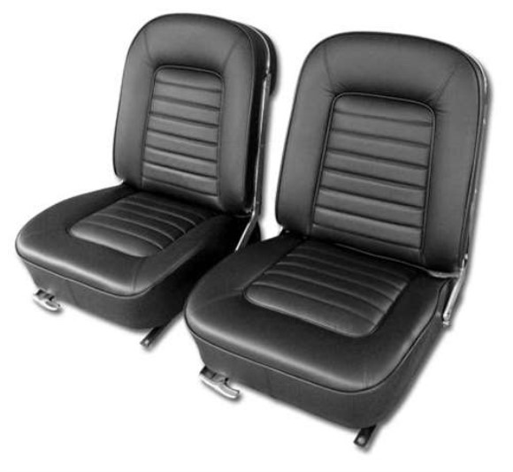 Driver Leather Seat Covers. Black 66