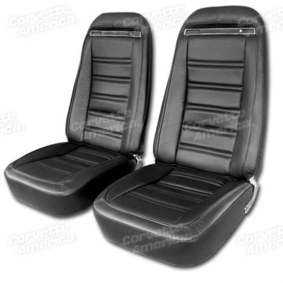 Driver Leather Seat Covers. Black Leather/Vinyl 72