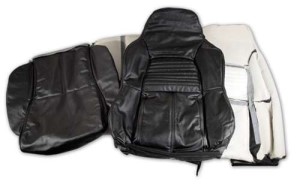 Driver Leather Seat Covers. Black Standard 94-96