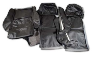 Driver Leather Seat Covers. Black Sport 84-88