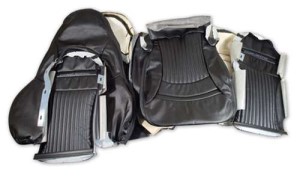 Driver Leather Seat Covers. Black Sport 97-04
