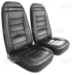 Driver Leather Seat Covers. Black 100%-Leather 70-71