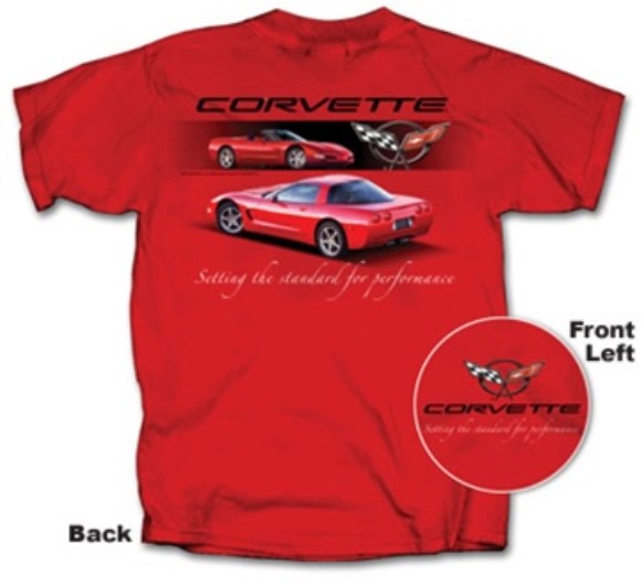 T-Shirt C5 Setting the Standard for Performance - Red X-Large 