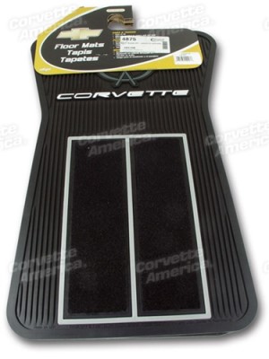 Mats. Black Carpet & Corvette W/Flags 68-82