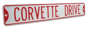 Corvette Drive Street Sign 