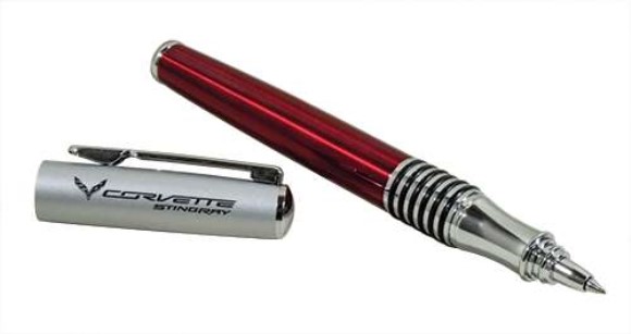 Red Metal Rollerball Pen with C7 Corvette Stingray 