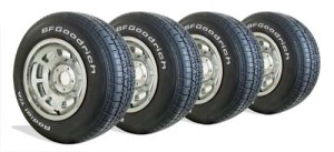 Chrome Aluminum Wheel & 225/70R15 BF Goodrich Tire Package 68-82