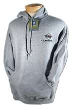 Hoodie Sweatshirt with C4 Logo - Gray Large 