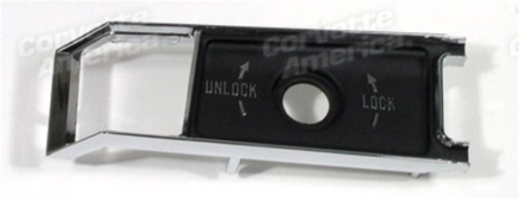 Door Panel Lock Knob Insert Plate. RH 68-77