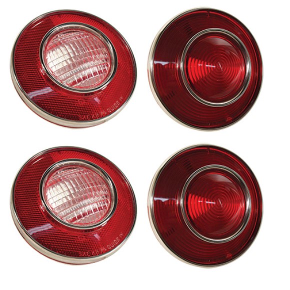 Taillight Set. W/Backup Lights 4 Pieces 74