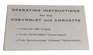 Insert. Owner'S Manual 396 Engine 65